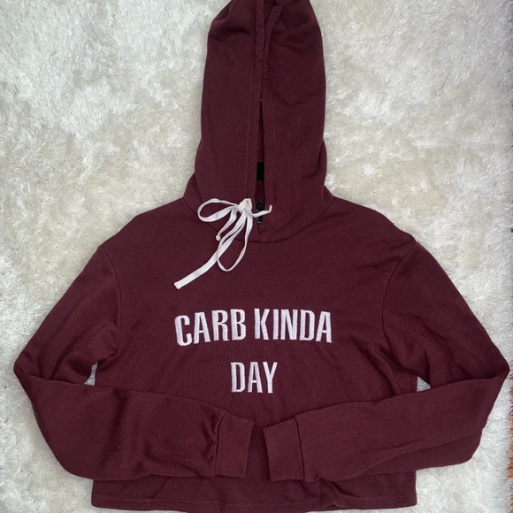 Carb Kinda Day Cropped Hoodie - Picture 1 of 2